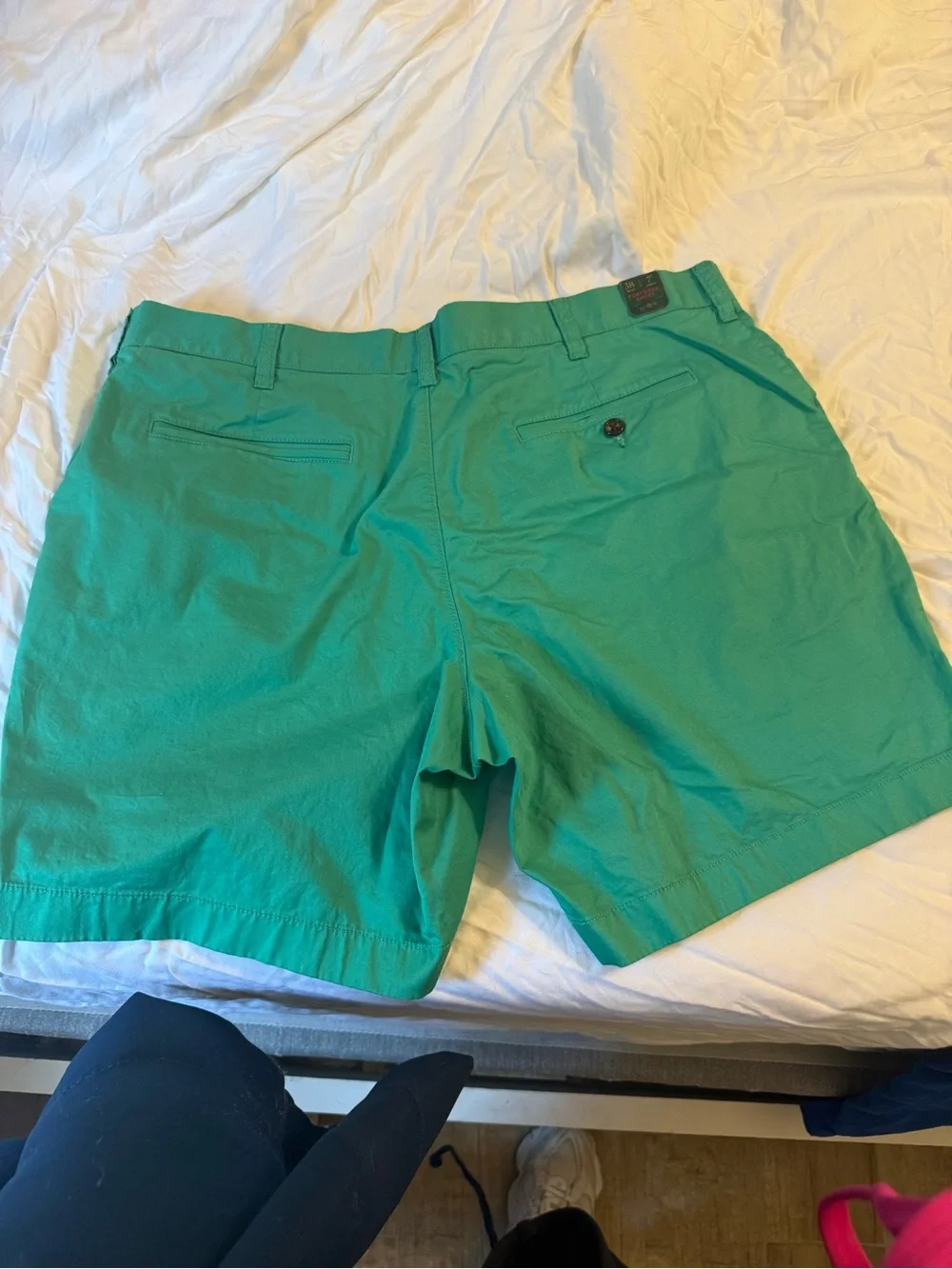 J. Crew Portsider Short - Green Cotton Flat-Front Shorts